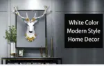 Big Deer Head Statue Home Decoration Accessories 3D Abstract Sculpture Wall Hang Decor Elk Statues Living Room Mural Art Craft tag1