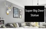 Big Deer Head Statue Home Decoration Accessories 3D Abstract Sculpture Wall Hang Decor Elk Statues Living Room Mural Art Craft tag1