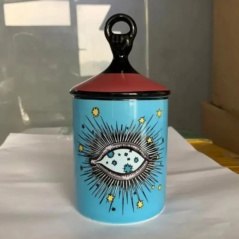 Big Eye Starry Sky Candle Holder With Lid tag1