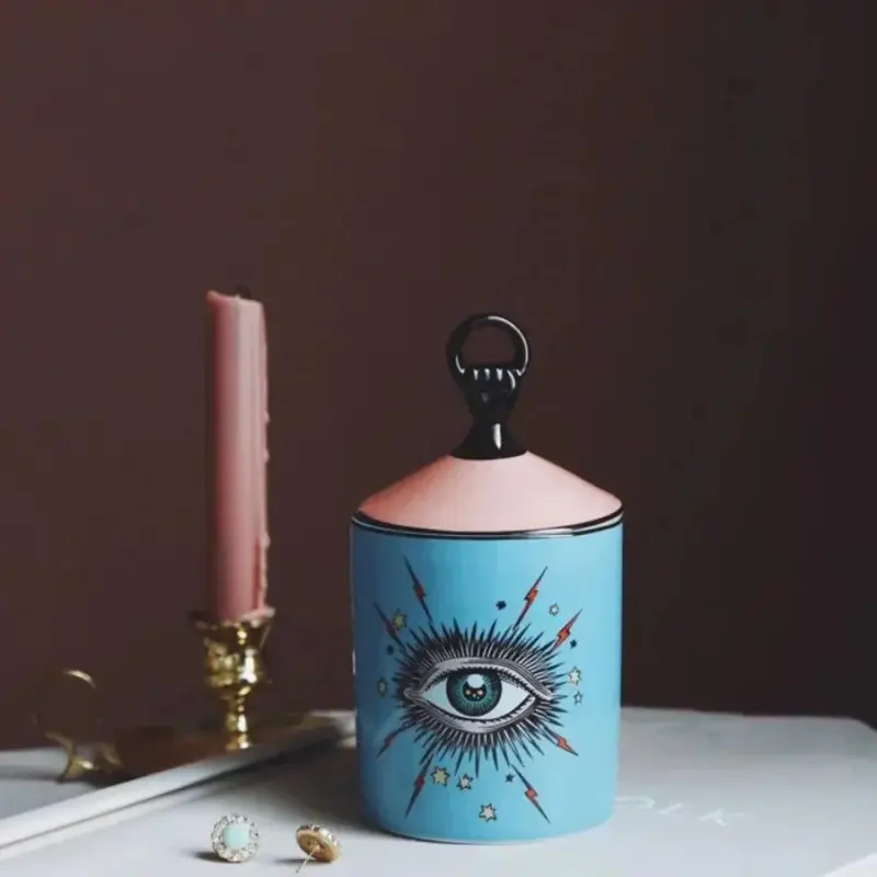 Big Eye Starry Sky Candle Holder With Lid tag1