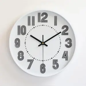 Big Letters Classroom Silent Wall Clock 12 Inches Battery Operated