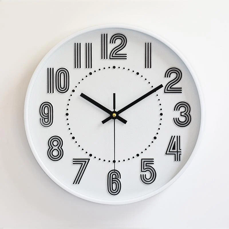 Big Letters Classroom Silent Wall Clock 12 Inches Battery Operated -