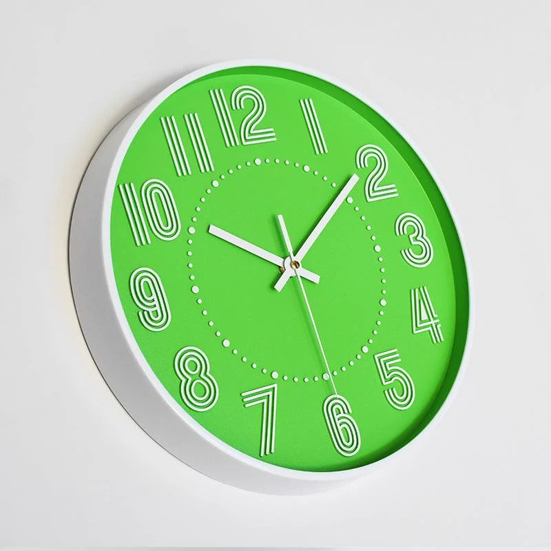 Big Letters Classroom Silent Wall Clock 12 Inches Battery Operated -