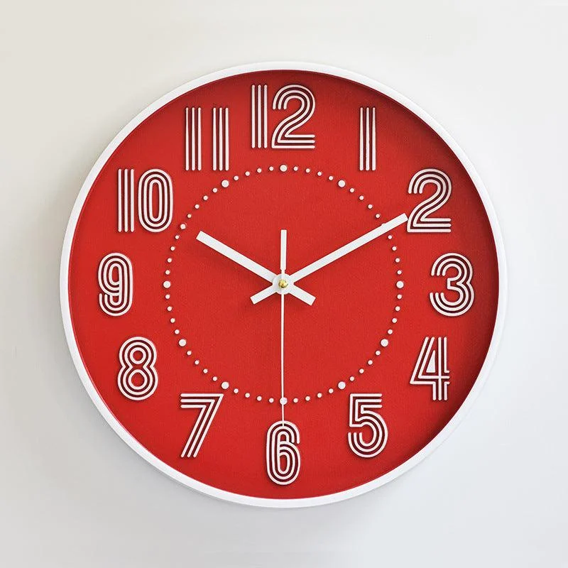 Big Letters Classroom Silent Wall Clock 12 Inches Battery Operated -