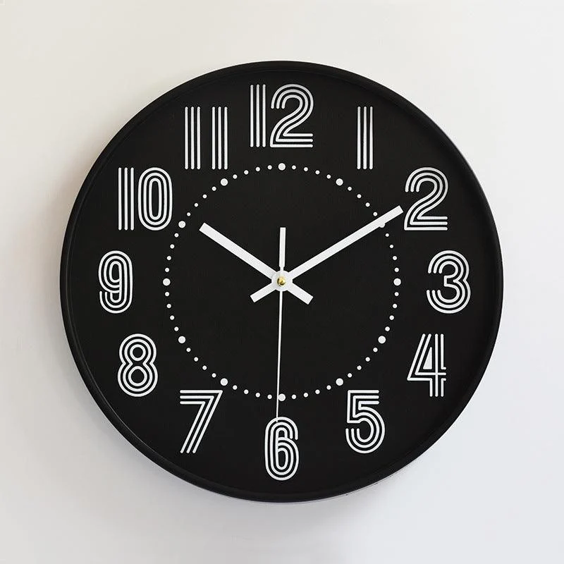 Big Letters Classroom Silent Wall Clock 12 Inches Battery Operated -