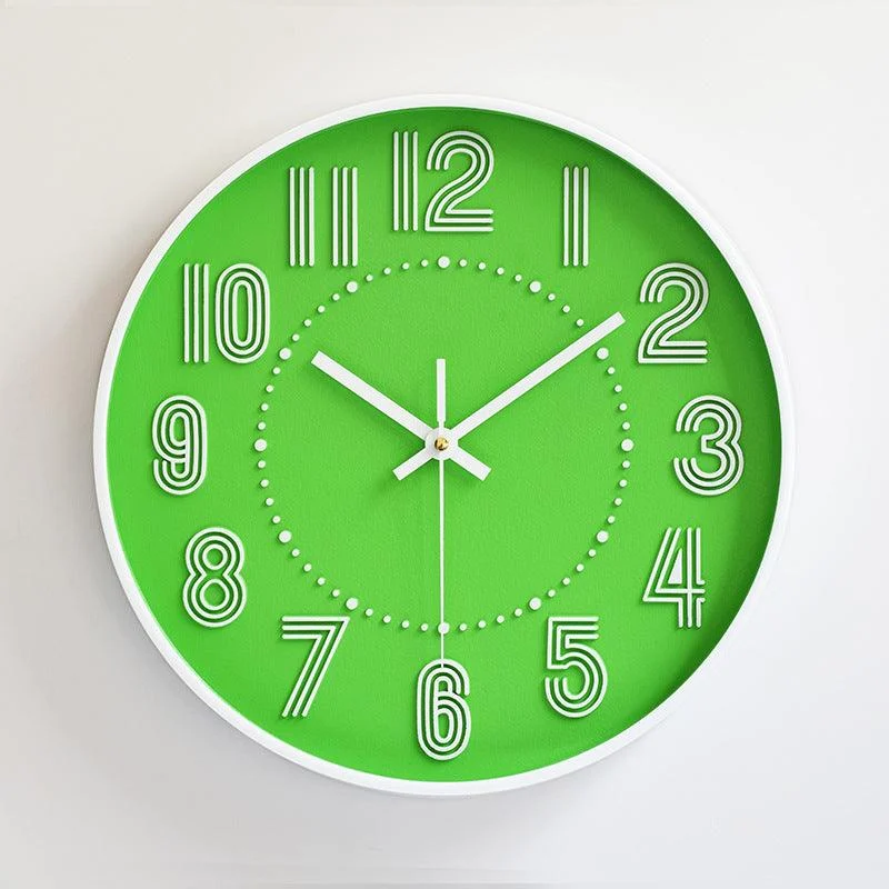 Big Letters Classroom Silent Wall Clock 12 Inches Battery Operated -