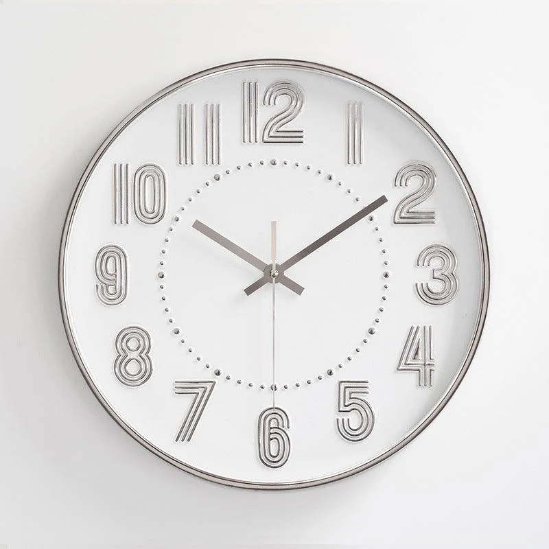 Big Letters Classroom Silent Wall Clock 12 Inches Battery Operated -