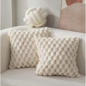 Soft pillow with fluffy pillowcase