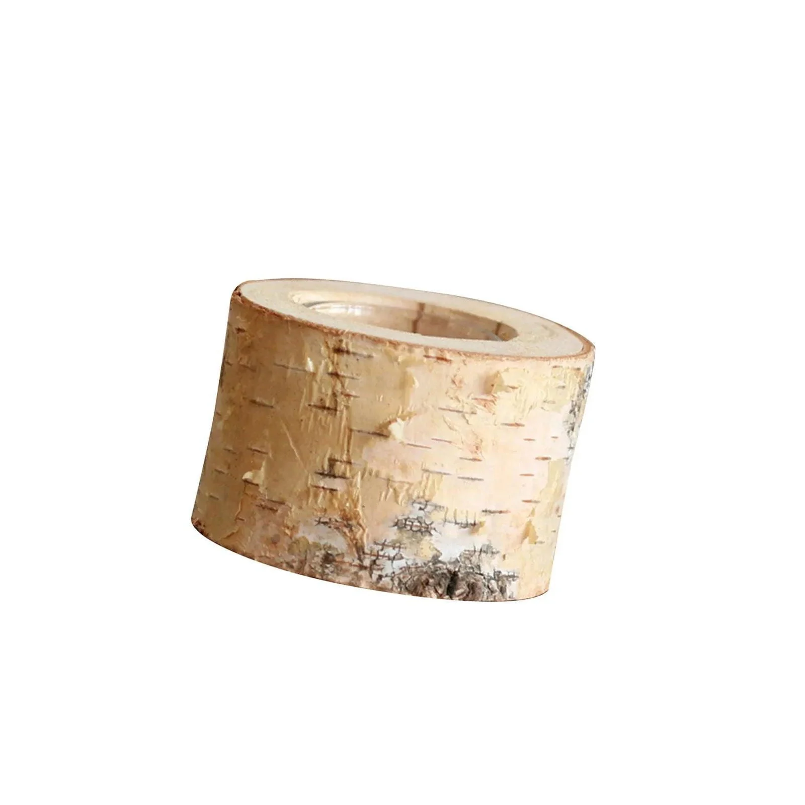 Birch Wood Candle Holder -