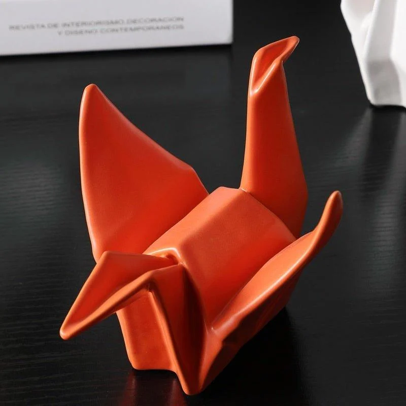 Bird Abstract Origami Ceramic Home Decor Sculpture -