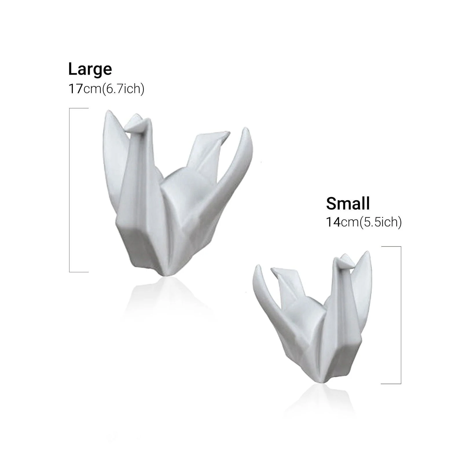 Bird Abstract Origami Ceramic Home Decor Sculpture -