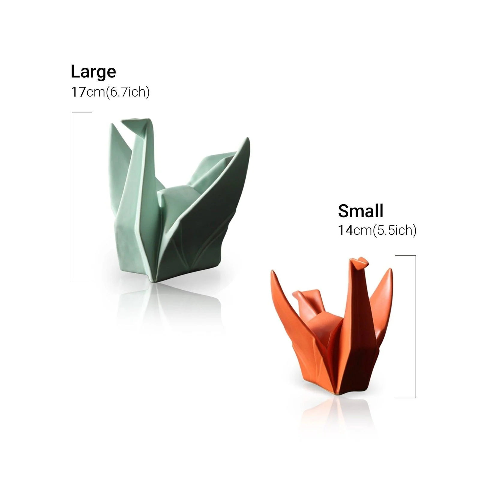 Bird Abstract Origami Ceramic Home Decor Sculpture -