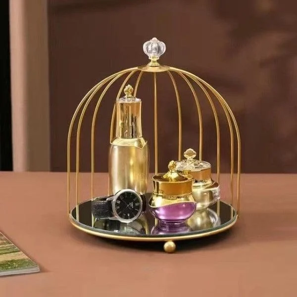 Bird Cage Make Up Organizer -