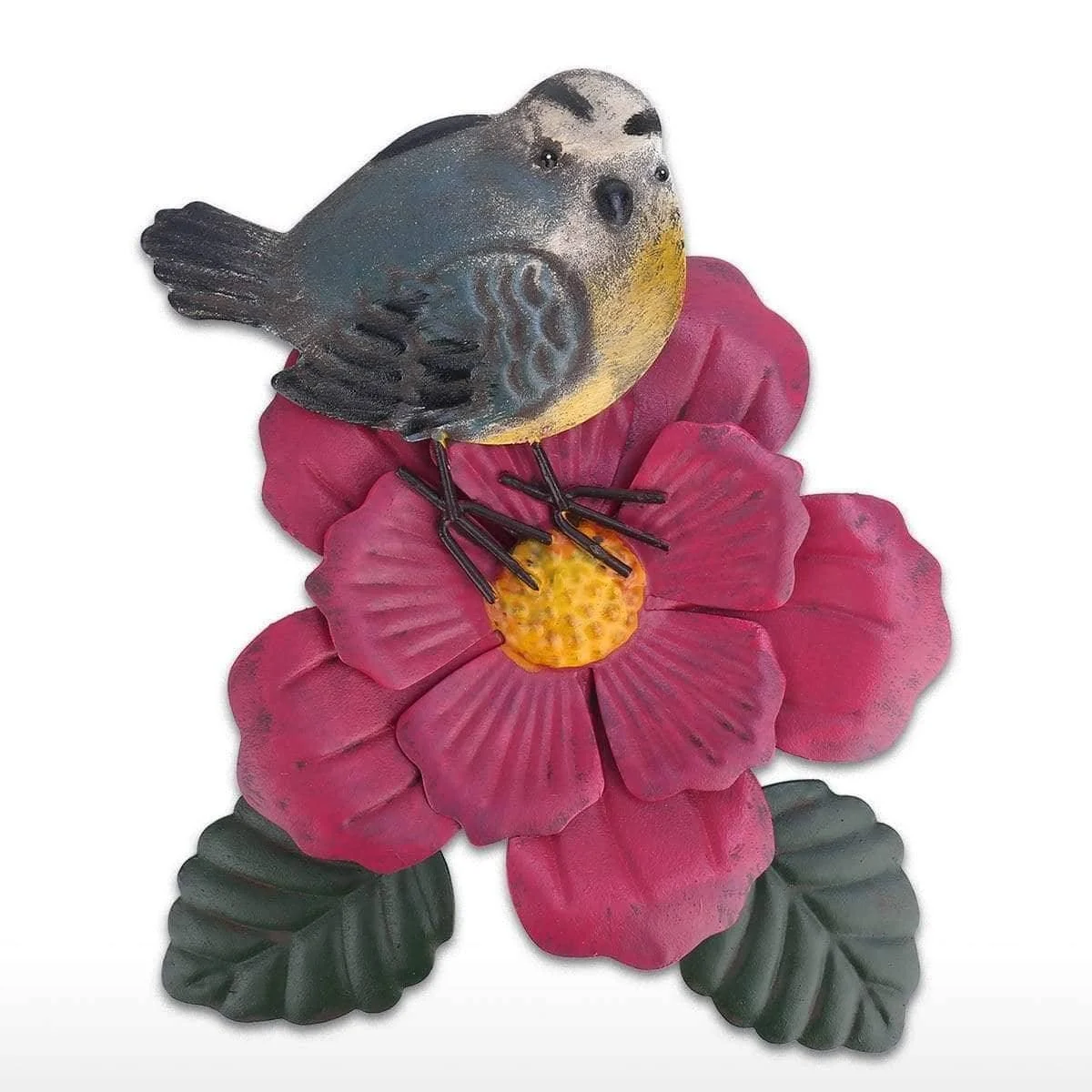 Bird & Flower Garden Stake - Charm for Your Garden Decor -