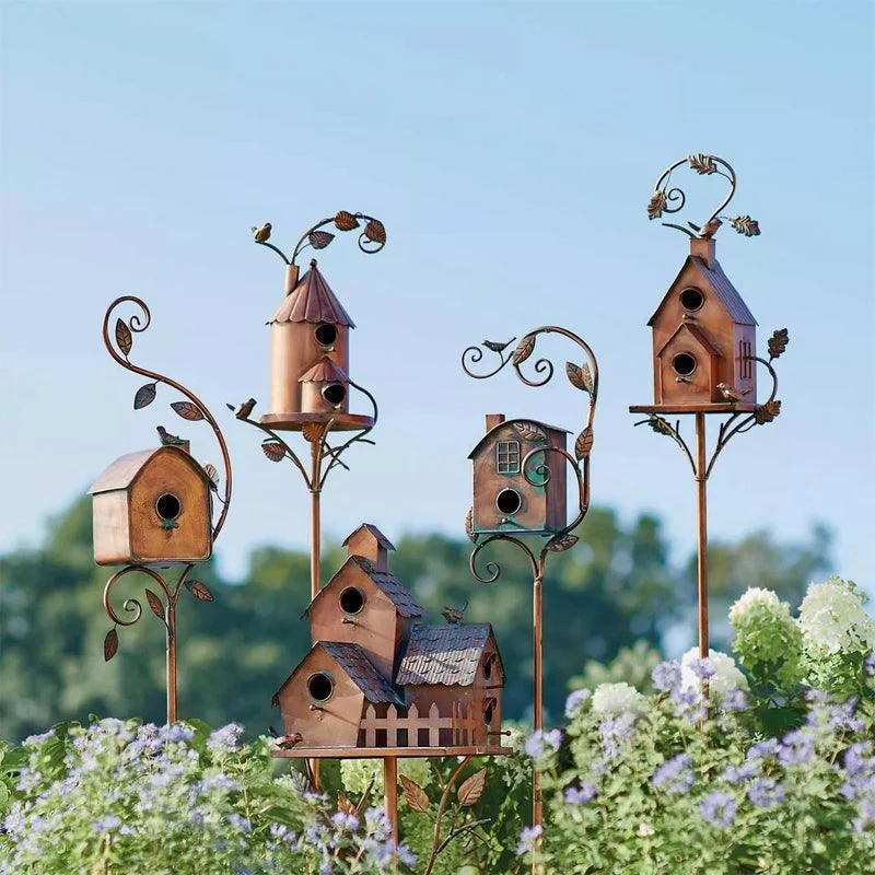 Birdhouse Garden Stakes -  - #tag1#