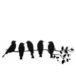 Birds Metal Wall Sticker tag1