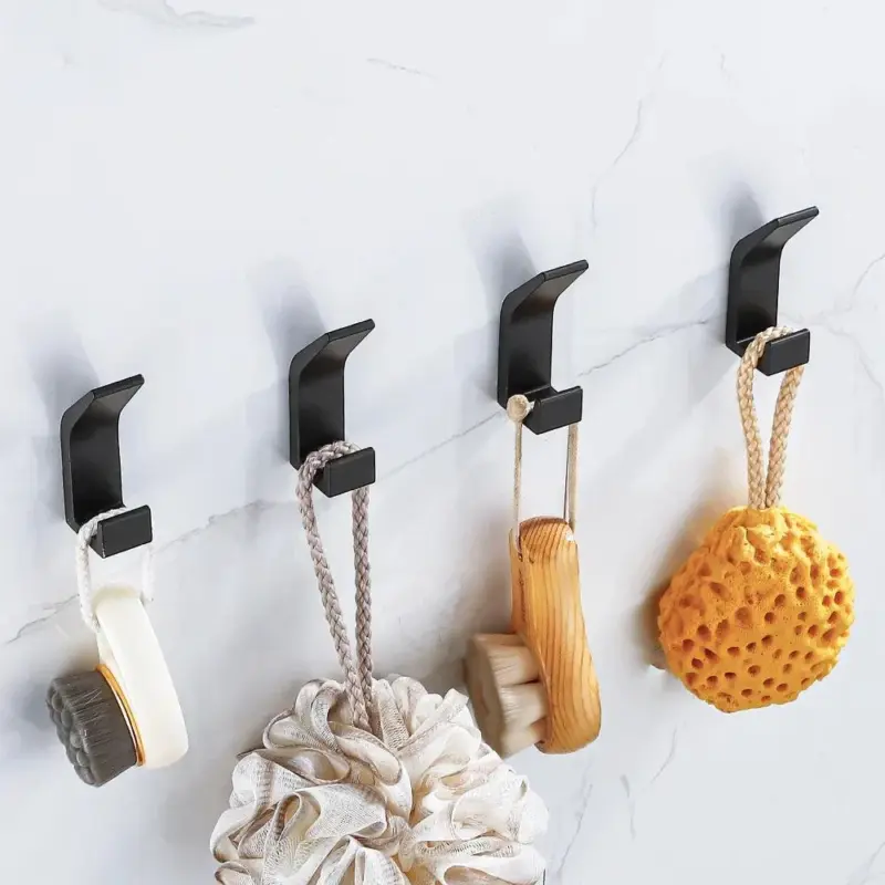 Black Adhesive Wall Hook Extra Strong Coat Rack For Clothes Bathroom Shower Hook Towel Holder Kitchen.jpg f35480a7 582e 4e44 a290 9047dd57f635