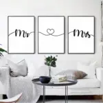 Black And White Love Phrase Mr Mrs Canvas Painting Posters And Prints Living Room Bedroom Wall ab244dd5 3c56 41d4 95ea 91b1f1821b6f