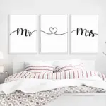 Black And White Love Phrase Mr Mrs Canvas Painting Posters And Prints Living Room Bedroom Wall d6cb2f4d 71f4 4c8d 8c03 98e235e66569