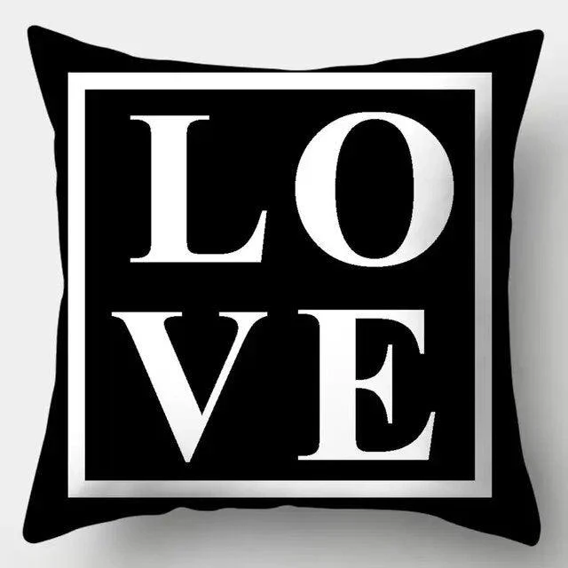 Black-And-White-Series Pillowcase - Love -  - #tag1#
