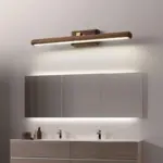 Black Walnut Mirror Lamp Solid Wood Personality Long Strip Simple Bathroom Dresser Scandinavian Mirrored Cabinet Led ad338c8b 74cf 4865 b8c9 0fe151fa3851