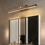 Black Walnut Mirror Lamp Solid Wood Personality Long Strip Simple Bathroom Dresser Scandinavian Mirrored Cabinet Led b4f5bfb4 111c 4dd8 b698 8c6be963c497