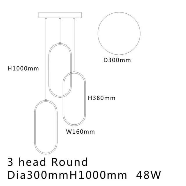 Black/White 6 1/2" Wide Circular LED 48W Hanging Pendant Lights -  - #tag1#