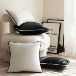 Black-and-White-Velvet-Hemming-Pillowcase-Simple-Nordic-Style-Pillow-Cases-50x50-Modern-Light-Luxury-Cushions Black and White Velvet Hemming Pillowcase Simple Nordic Style Pillow Cases 50x50 Modern Light Luxury Cushions