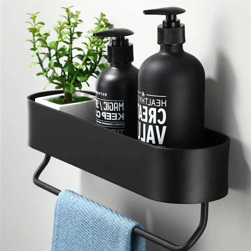 Black Bathroom Shelf | Basket to store your shower items -  - #tag1#