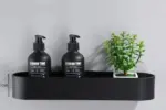 Black Bathroom Shelf Basket to store your shower items tag1