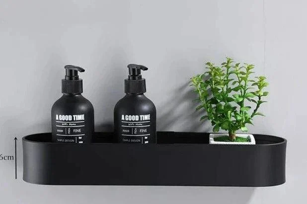 Black Bathroom Shelf | Basket to store your shower items -  - #tag1#