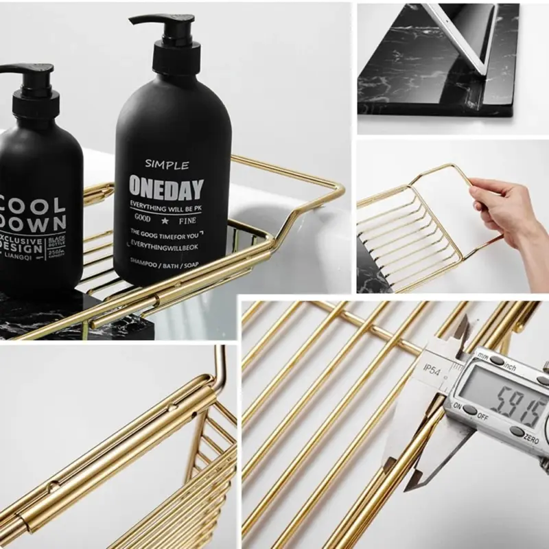 Black Brass Bathtub Tray tag1