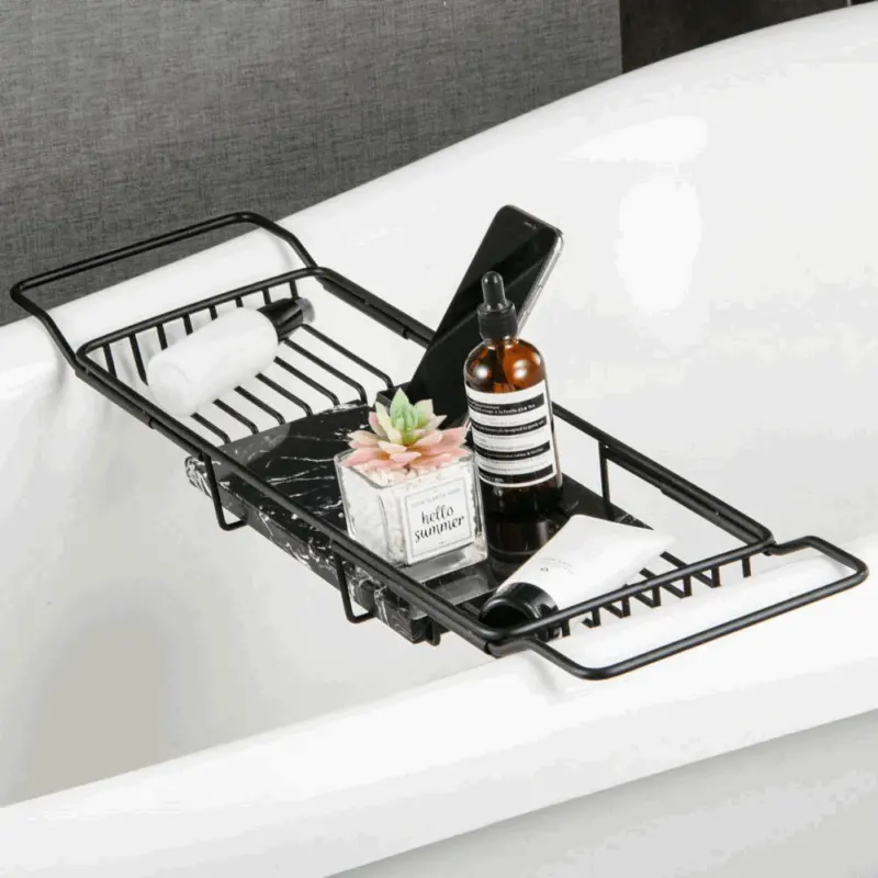 Black Brass Bathtub Tray tag1