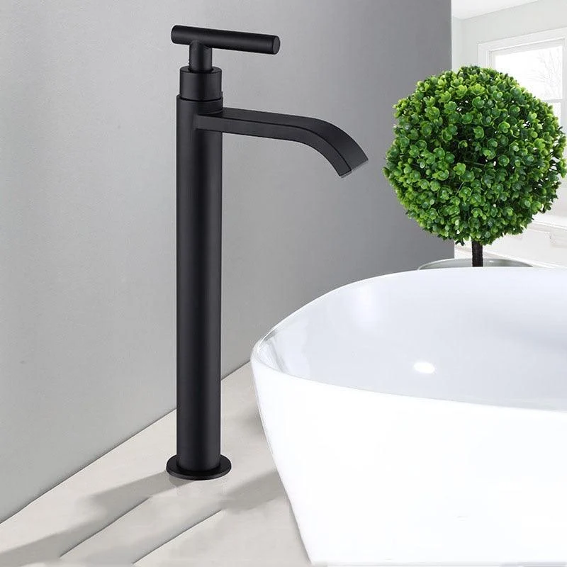 Black Cold Water Single Tap for Washbasin Mounting -  - #tag1#