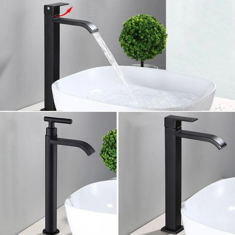 Black Cold Water Single Tap for Washbasin Mounting -  - #tag1#