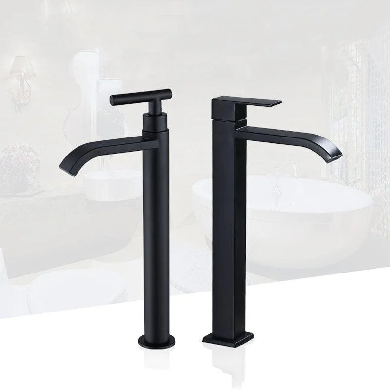 Black Cold Water Single Tap for Washbasin Mounting -  - #tag1#