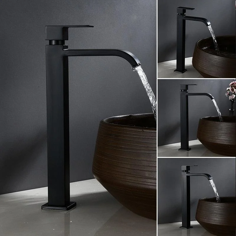 Black Cold Water Single Tap for Washbasin Mounting -  - #tag1#