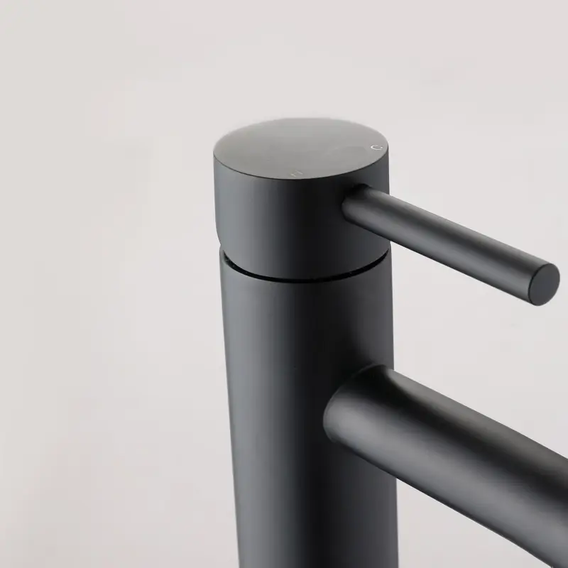 Black Cold Water Single Tap for Washbasin Mounting tag1