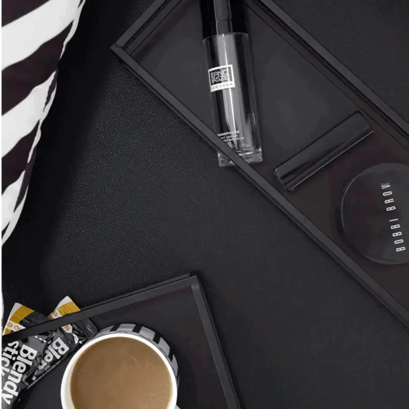 Black Decorative Storage Tray