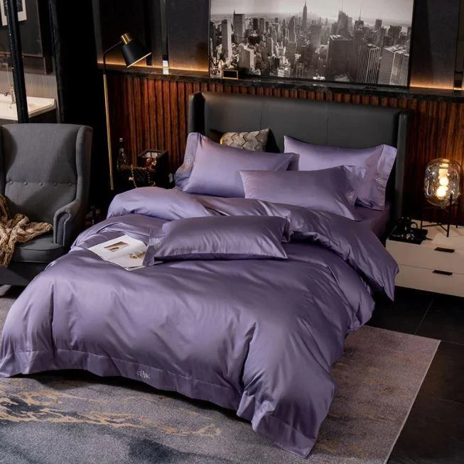 Black Egyptian Cotton Duvet Set 700 Thread Count -  - #tag1#