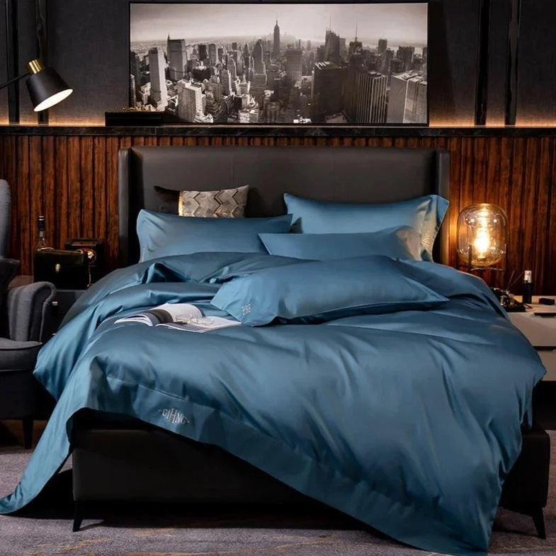 Black Egyptian Cotton Duvet Set 700 Thread Count -  - #tag1#