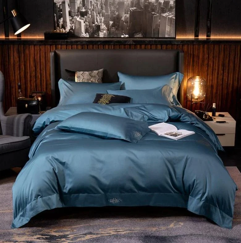 Black Egyptian Cotton Duvet Set 700 Thread Count -  - #tag1#