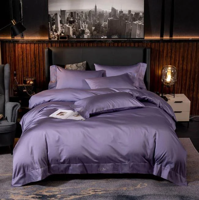 Black Egyptian Cotton Duvet Set 700 Thread Count -  - #tag1#