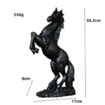 Black Golden Horse European Resin Sculptures and Statues Crafts Home Decoration