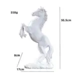 Black Golden Horse European Resin Sculptures and Statues Crafts Home Decoration