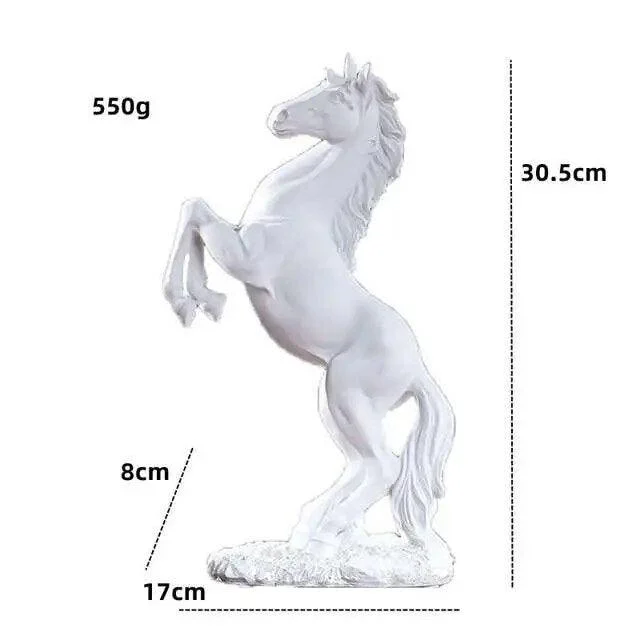 Black Golden Horse European Resin Sculptures and Statues Crafts Home Decoration -