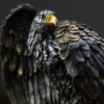 Black Hawk Eagle Sculpture tag1