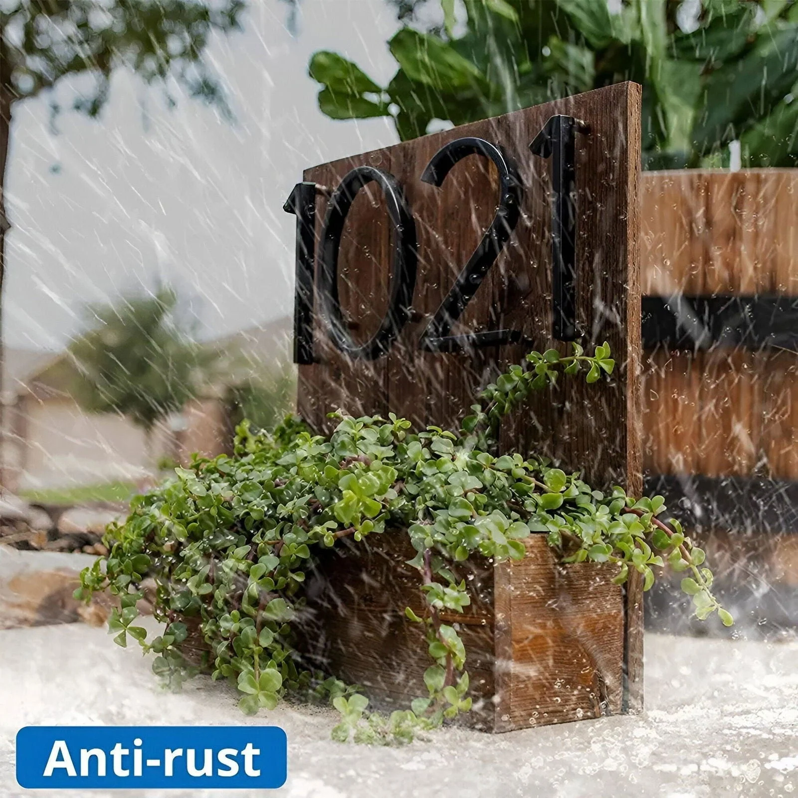 Black House Number - Modern House Number - House Number Sign -  - #tag1#