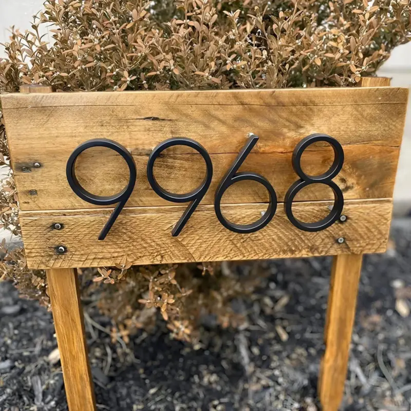 Black House Number Modern House Number House Number Sign tag1