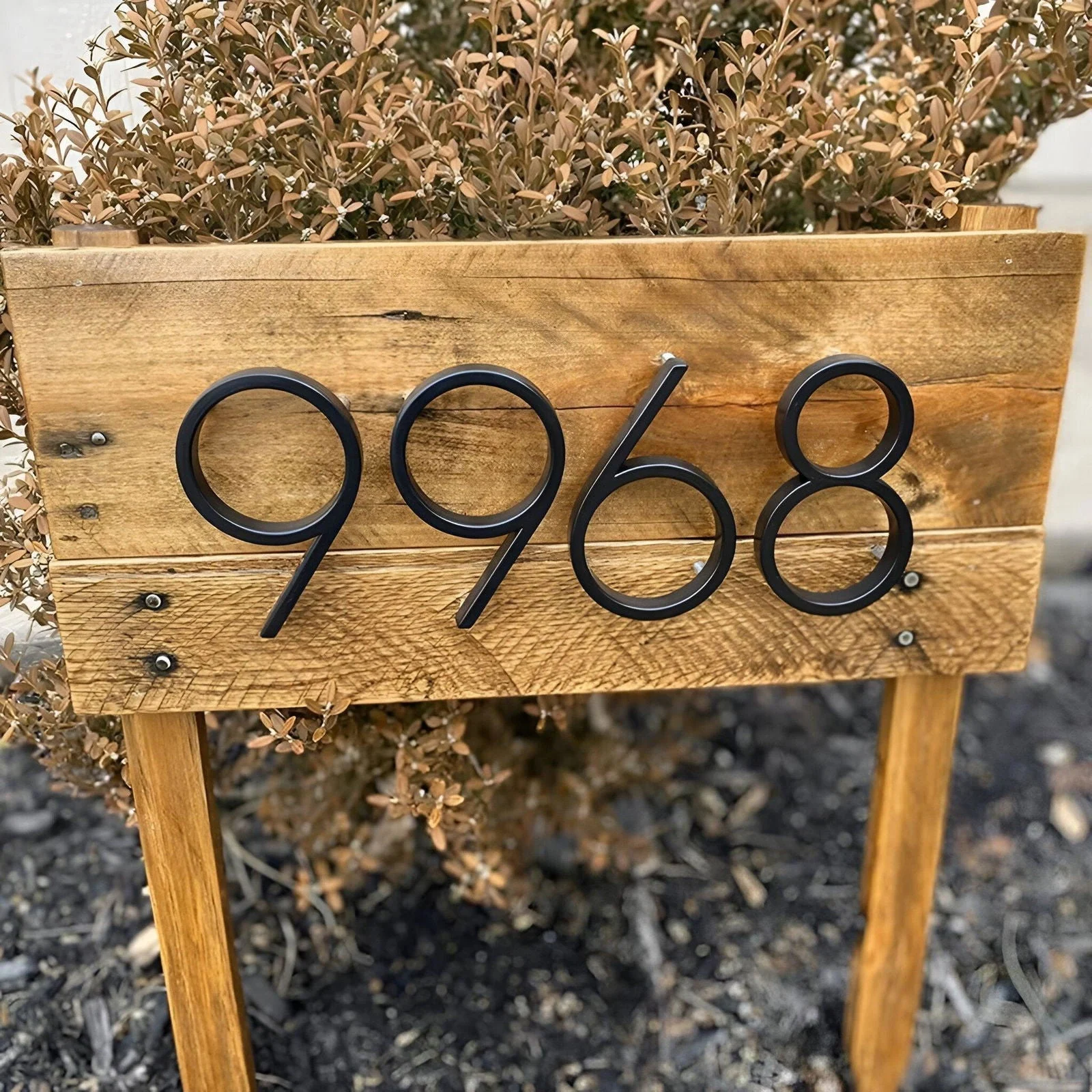 Black House Number - Modern House Number - House Number Sign -  - #tag1#